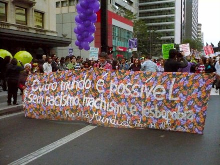 MMM na Caminhada de Lésbicas e Bissexuais de São Paulo. Foto: Elaine Campos.